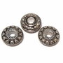 Margele din acril, antique silver, 12x5 mm