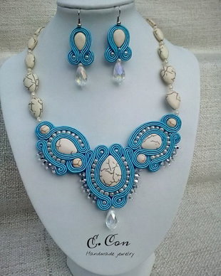 Set colier şi cercei magnezit