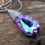 Pandantiv swarovski&lant argint Dragonfly