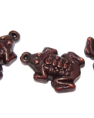 Pandantiv din acril, antic style, broasca, 23x17 mm