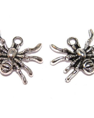 Pandantiv / charm metalic, paianjen, 15x20 mm