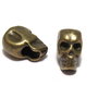 Margele din metal, craniu, bronz, 12x7 mm