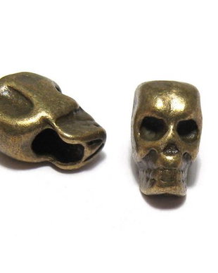 Margele din metal, craniu, bronz, 12x7 mm
