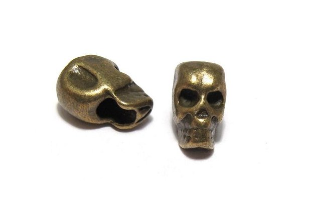Margele din metal, craniu, bronz, 12x7 mm