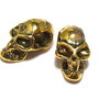 Margele din metal, auriu antichizat, craniu, 17x9 mm
