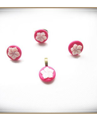 SET HOWLIT FUCSIA SI FLORICELE ALBE