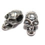 Margele din metal, argintiu antichizat, craniu, 17x9 mm