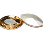 Cabochon din sticla, 17x32 mm, topaz