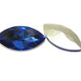 Cabochon din sticla, 17x32 mm, safir
