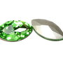 Cabochon din sticla, 17x32 mm, peridot