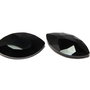 Cabochon din sticla, 17x32 mm, jet