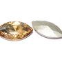 Cabochon din sticla, 17x32 mm, golden shadow