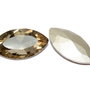 Cabochon din sticla, 17x32 mm, bronze shadow