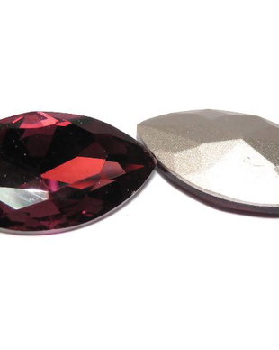 Cabochon din sticla, 17x32 mm, antic pink