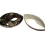 Cabochon din sticla, 17x32 mm, dark bronze shadow