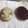 Camee galben aurie aprox 5.5x28x37.5 mm