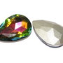 Cabochon din sticla, 20x30 mm, rainbow