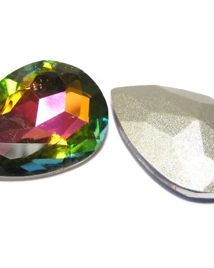 Cabochon din sticla, 20x30 mm, rainbow