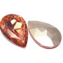 Cabochon din sticla, 20x30 mm, peach
