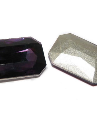 Cabochon din sticla, 18x27mm, amethyst