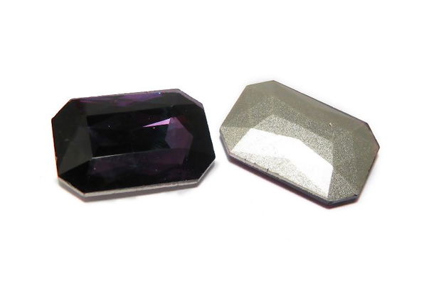 Cabochon din sticla, 18x27mm, amethyst