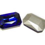 Cabochon din sticla, 18x27mm, safir