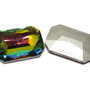 Cabochon din sticla, 18x27mm, rainbow