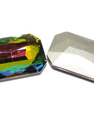 Cabochon din sticla, 18x27mm, rainbow