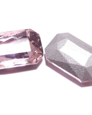 Cabochon din sticla, 18x27mm, pink