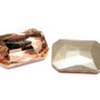 Cabochon din sticla, 18x27mm, peach