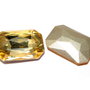 Cabochon din sticla, 18x27mm, golden shadow