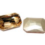 Cabochon din sticla, 18x27mm, dark topaz