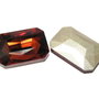 Cabochon din sticla, 18x27mm, copper