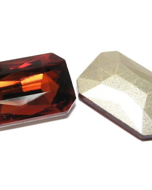 Cabochon din sticla, 18x27mm, copper