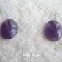 (2 bucati) Cabochon oval din ametist aprox 4xx11x15 mm