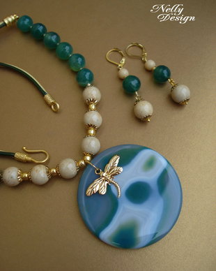„DRAGONFLY” – Set colier si cercei