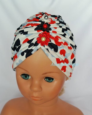 Turban cu inimioare
