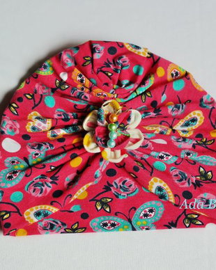 Turban dublu cu fluturasi