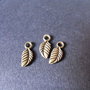 PANDANTIV FRUNZA -  BRONZ 14 X 6 MM