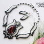 „WHITE TULIP” – Set colier şi cercei