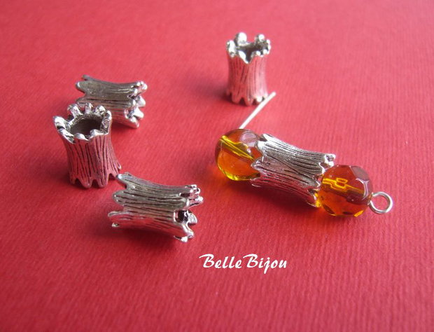 Distantier argintiu antichizat buturuga aprox 8.5x12 mm