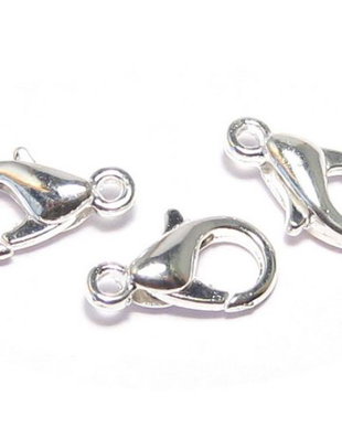 Inchizatoare lobster, metalica, 10x6 mm, argintie