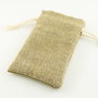 Saculeti din material textil gri-maro, 10x6.5cm