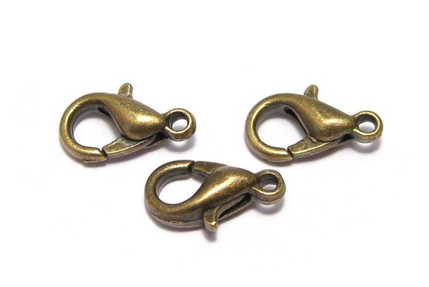 Inchizatoare lobster, metalica, 10x6 mm, bronz