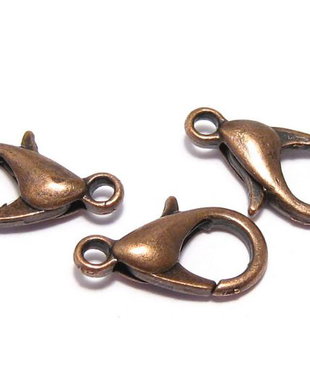 Inchizatoare lobster, metalica, 12x7 mm, cupru