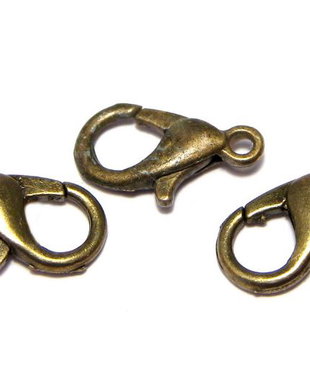Inchizatoare lobster, metalica, 12x7 mm, bronz