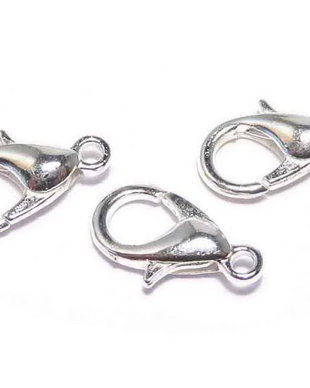 Inchizatoare lobster, metalica, 12x7 mm, argintie