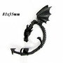 6407 - (1buc) Baza cercel armura / ear cuff, dragon, negru mat REZERVAT