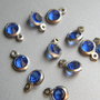 Charm, cristal incastrat in argint