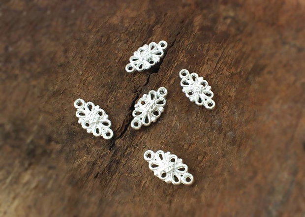 1b Link placat argint, dantelat 16 x 8mm(SPLAK 102)
